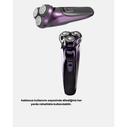Profesyonel Şarjlı Tıraş Makinesi Ayarlanabilir Başlıklı Kablosuz