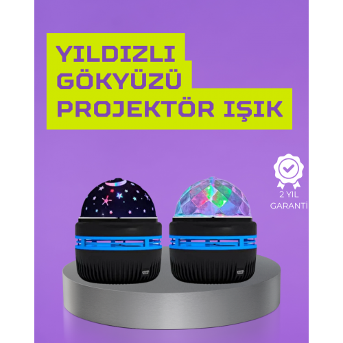 USB’li Yıldız Projektör Lamba – Döner Galaxy Işık Şovu Çocuk ve Yetişkin Uyku Lambası