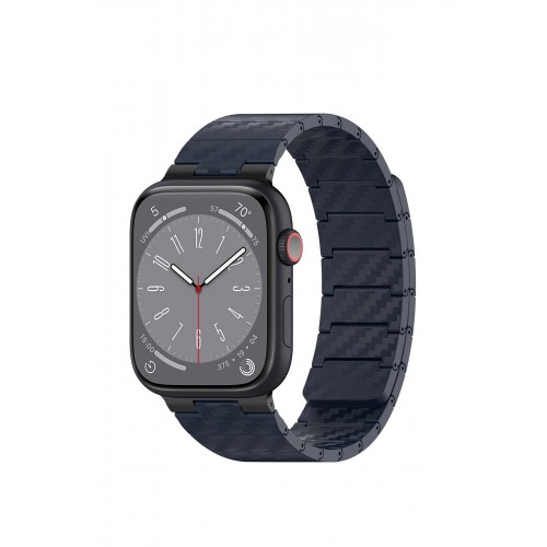 Watch 45mm Carbon Steel Kordon - Lacivert-(5796)