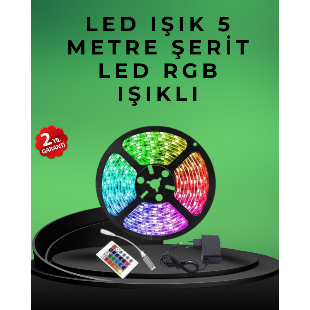 Pratik Kurulumlu 5 Metre Kumandalı Şerit LED