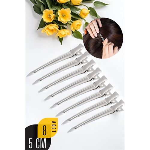HSNET Saç Pensi Metal Toka 8 ADET