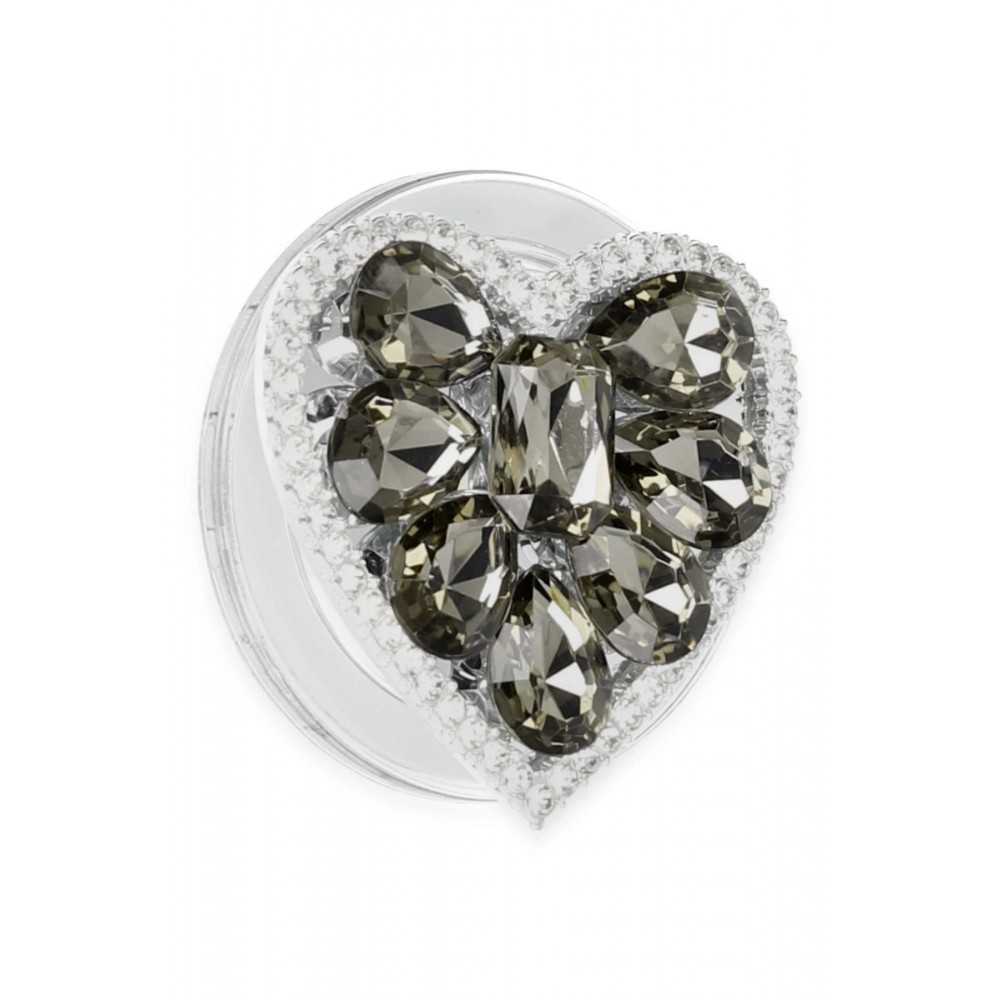 Kickstand Taşlı Magsafe Stand - Siyah-(5796)