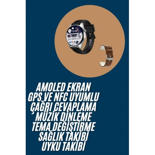 2025 Model Akıllı Saat Titreşimli Uyku ve Sağlık Takibi NFC ve GPS Uyumlu