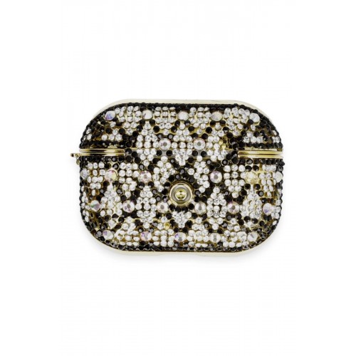 Airpods Pro 2 (2.nesil) Klor Taşlı Kılıf - Desen 2-(5796)