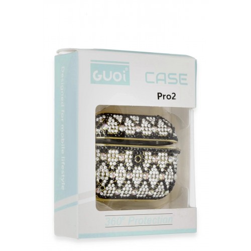 Airpods Pro 2 (2.nesil) Klor Taşlı Kılıf - Desen 2-(5796)