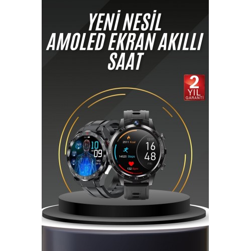 Akıllı Saat Yeni Model Sesli Asistan Bildirim Görme Bluetooth Bağlantılı Müzik Dinleme