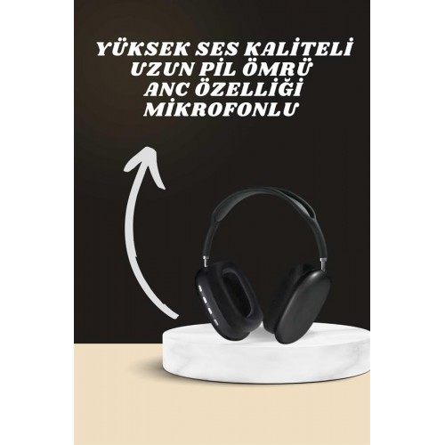 Kulak Üstü Kulaklık Pro9 ve Yeni Nesil Akıllı Saat Android ve İOS Uyumlu ANC Özelliği