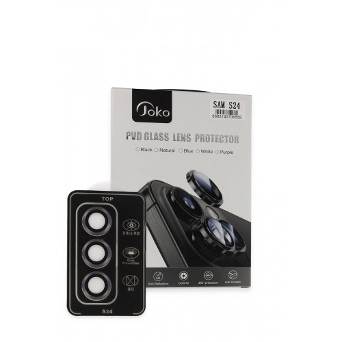 Samsung Galaxy S24 PVD Metal Kamera Lens - Derin Mor-(5796)