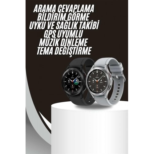 Akıllı Saat Bluetooth Bağlantılı Yuvarlak Ekran Plastik Kordonlu