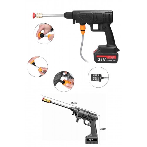 Akülü Oto Araç Yıkama Yüksek Basınçlı Araba Yıkama Makinesi Şarjlı