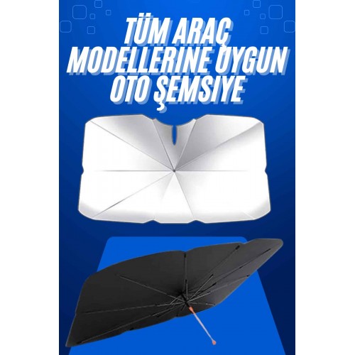 Taşınabilir Oto Cam Güneşliği Katlanabilir Tüm Araçlara Uyumlu Güneş Gölge Koruyucu