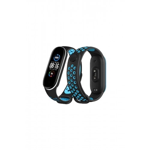 Xiaomi Mi Band 4 Spor Delikli Kordon - Siyahuaz-(5796)