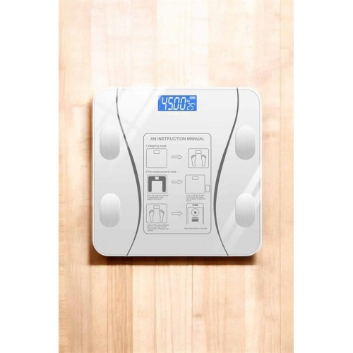 Akıllı Tartı Dijital Baskül Yağ Su Kas Vücut Kitle Kilo Ölçer Tartı