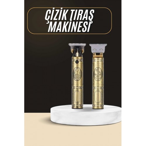 Tıraş Makinesi Şarjlı Çizik Tıraş Paslanmaz Çelik Bıçaklı 4 Taraklı