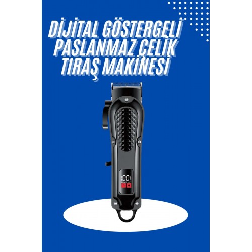 Profesyonel Saç Kesme Aleti Dijital Saç Sakal Tıraş Makinesi Uzun Ömürlü
