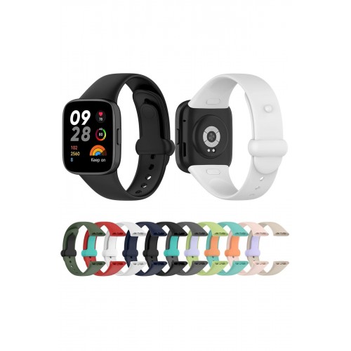 Xiaomi Redmi Watch 3 Origin Silikon Kordon - Bej-(5796)