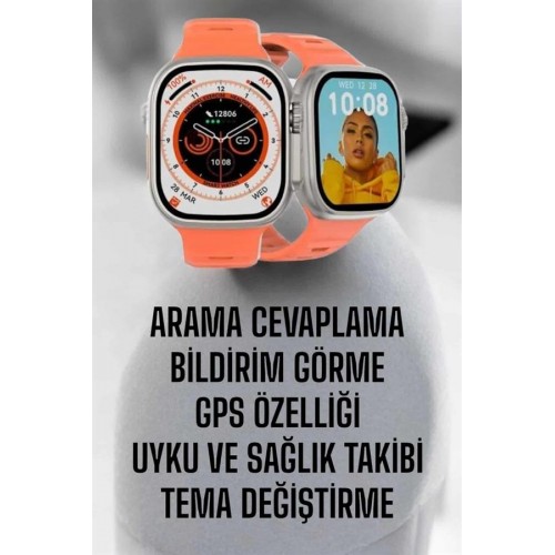 Akıllı Saat GPS Sağlık Ve Uyku Takibi Arama Cevaplayan Bluetooth Bağlantılı