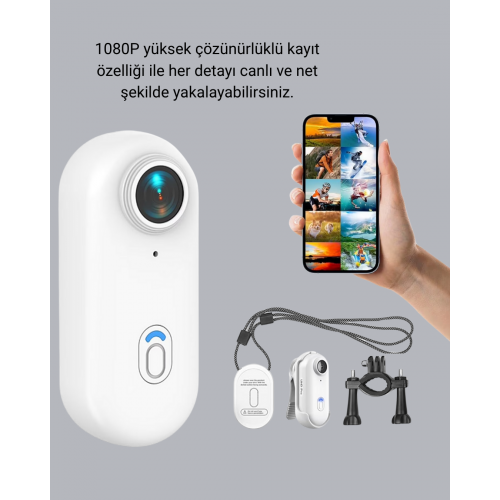 1080P Suya Dayanıklı Aksiyon Spor Kamerası 120° Geniş Açı ve WiFi Destekli