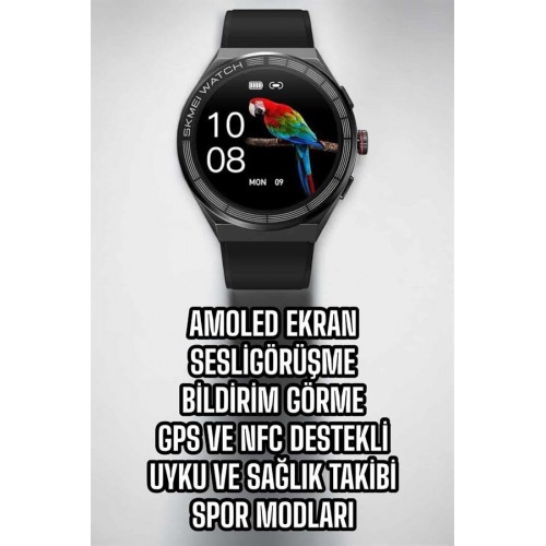 Akıllı Saat Dokunmatik Ekran Sesli Görüşme ve Bildirim Görme Sağlık Takibi