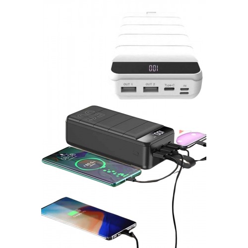 Hızlı Taşınabilir 50.000 Mah Powerbank Led Ekran Android ve İOS Uyumlu