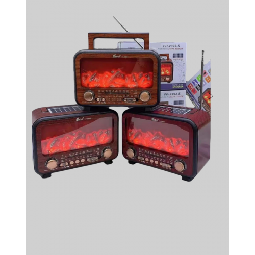 Taşınabilir Şömine Görünümlü Bluetooth Hoparlör – Solar Şarjlı Alev Işıklı 7W Ses