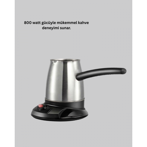 Elektrikli Türk Kahvesi Cezvesi 800W Kablosuz Döner Tabanlı Elektrikli Türk Kahvesi Cezvesi 800W Kablosuz Döner Tabanlı
