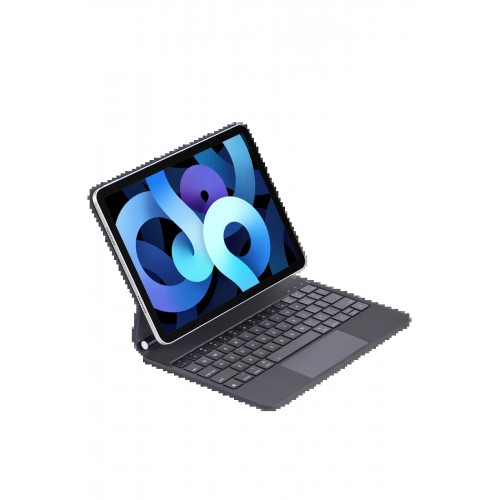 iPad Pro 11 (2024) Kılıf X7P Magic Manyetik Klavyeli Tablet Kılıfı - Siyah-(5796)