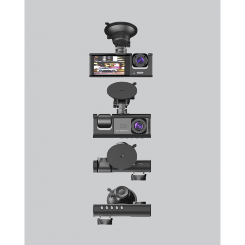 Full HD Üç Kameralı Araç Kamerası 170° Geniş Açılı ve Park Destekli