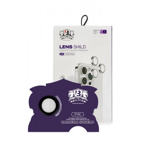 iPhone 16E Bilvis Titan Kamera Lens - Siyah-(5796)
