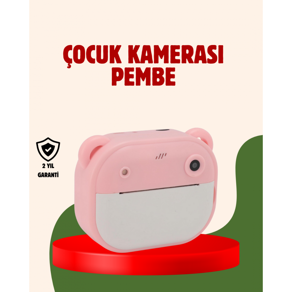 Çocuklar İçin Şipşak Yazıcı Kamera 24MP HD Çift Lensli Termal Baskılı