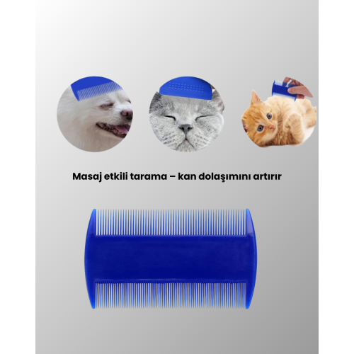 Bit Pire ve Tüy Temizliğine Uygun Çok Amaçlı Evcil Hayvan Tarağı Seti