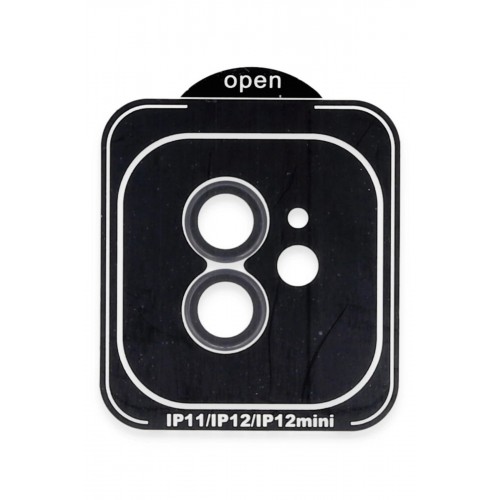 iPhone 11 PVD Metal Kamera Lens - Siyah-(5796)