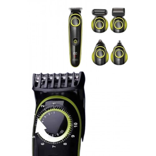 5 Başlıklı Şarjlı Tıraş Makinesi Led Ekran Saç Sakal Ense Tıraşına Uygun Bakım Seti 5 Başlıklı Şarjlı Tıraş Makinesi Led Ekran Saç Sakal Ense Tıraşına Uygun Bakım Seti