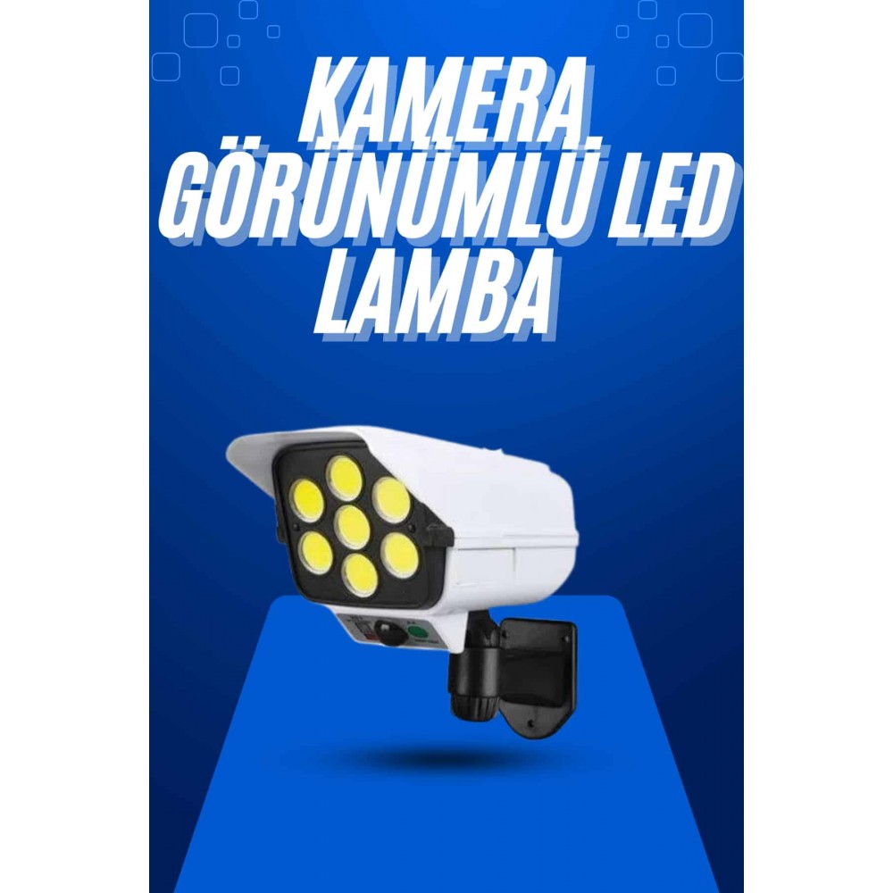 Solar Bahçe Aydınlatması Hareket Sensörlü Uzaktan Kumandalı Kamera Görünümlü