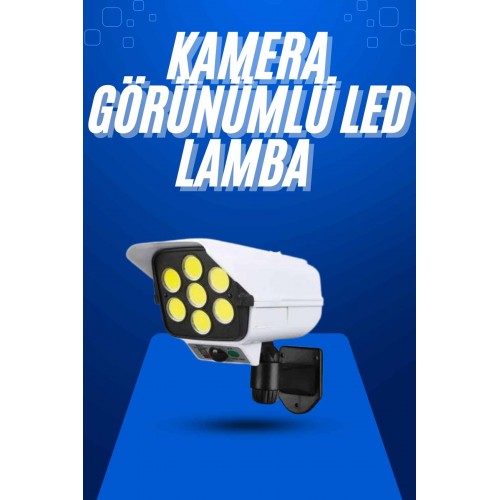 Solar Bahçe Aydınlatması Hareket Sensörlü Uzaktan Kumandalı Kamera Görünümlü