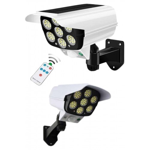 Solar Bahçe Aydınlatması Hareket Sensörlü Uzaktan Kumandalı Kamera Görünümlü