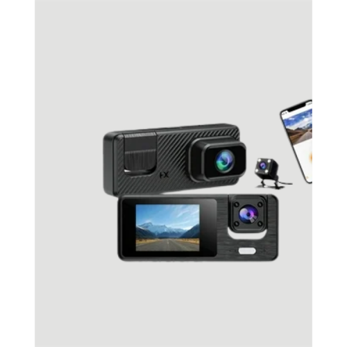 1080P 3 Kameralı Araç DVR – Döngü Kayıt ve Geri Görüş Özellikli