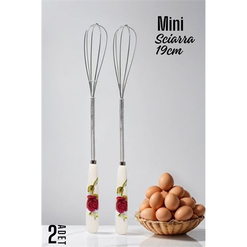 HSNET Sciarra Mini Çırpıcı Seramik Saplı 2 Adet