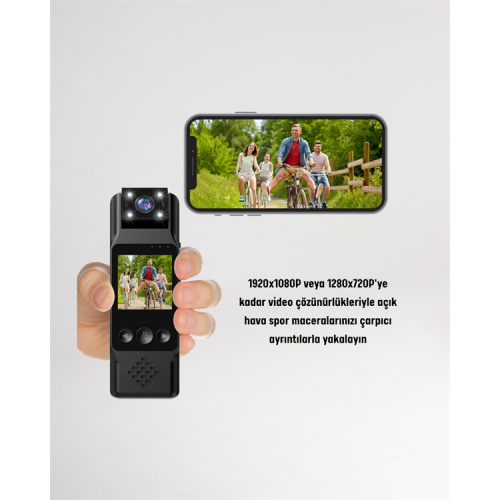 WiFi Özellikli Taşınabilir Kamera – 1.3” TFT Ekran 3MP Fotoğraf 128GB Kart Desteği WiFi Özellikli Taşınabilir Kamera – 1.3” TFT Ekran 3MP Fotoğraf 128GB Kart Desteği