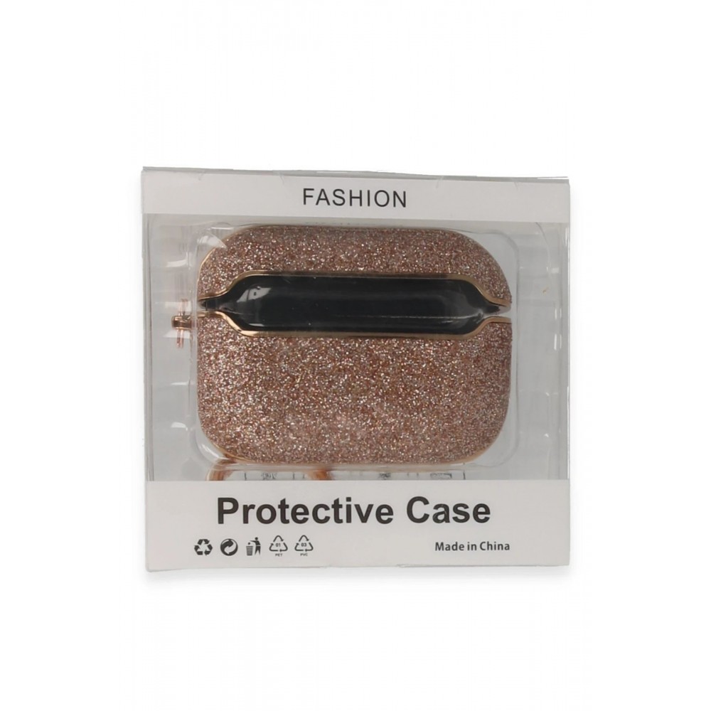 Airpods Pro (1.nesil) Spell Simli Kılıf - Rose Gold-(5796)