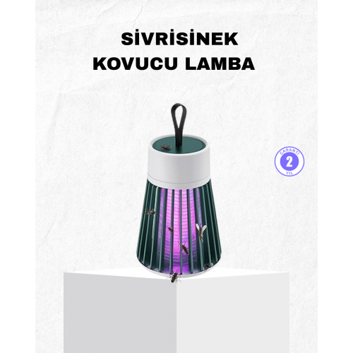 Şarjlı Mor Işıklı Sivrisinek Öldürücü Lamba – Sessiz ve Kimyasal İçermez