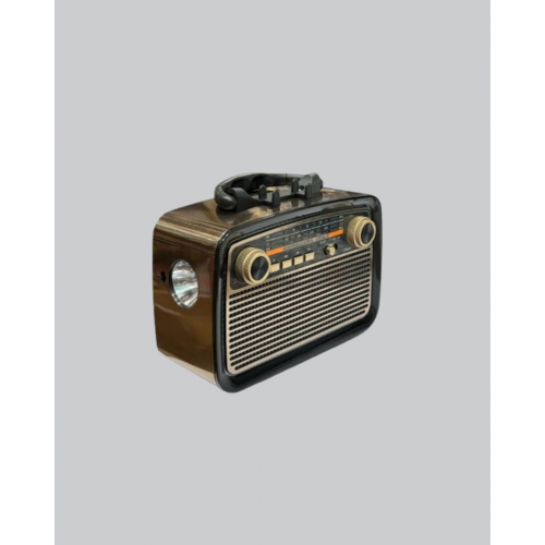 LED’li Nostaljik Bluetooth Hoparlör – Vintage Tasarım Ahşap Doku