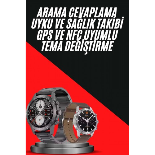 Erkeklere Özel Akıllı Saat Çelik Kordon Bluetooth Bağlantılı İOS ve Android Uyumlu Erkeklere Özel Akıllı Saat Çelik Kordon Bluetooth Bağlantılı İOS ve Android Uyumlu