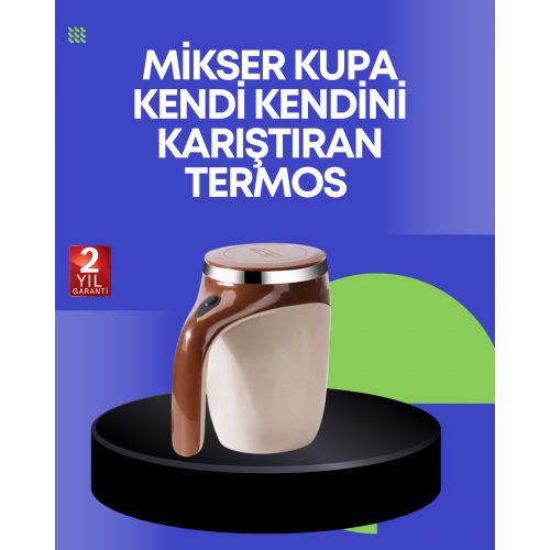 USB Şarjlı Elektrikli Karıştırıcı Kupa – Sıcak & Soğuk İçecekler için