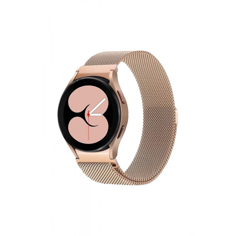 Samsung Galaxy Watch 4 Metal Mıknatıslı Kordon - Gold-(5796)