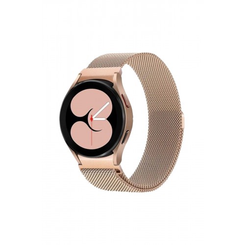 Samsung Galaxy Watch 4 Metal Mıknatıslı Kordon - Gold-(5796)