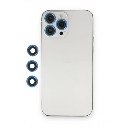 iPhone 12 Pro Shine Kamera Lens - Mavi-(5796)