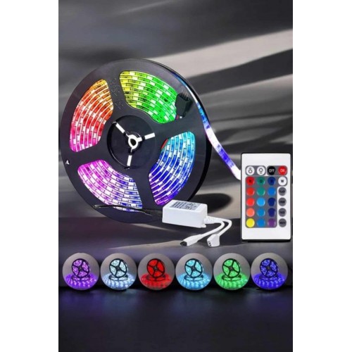 Led Işık 5 Metre Şerit Led RGB Işıklı