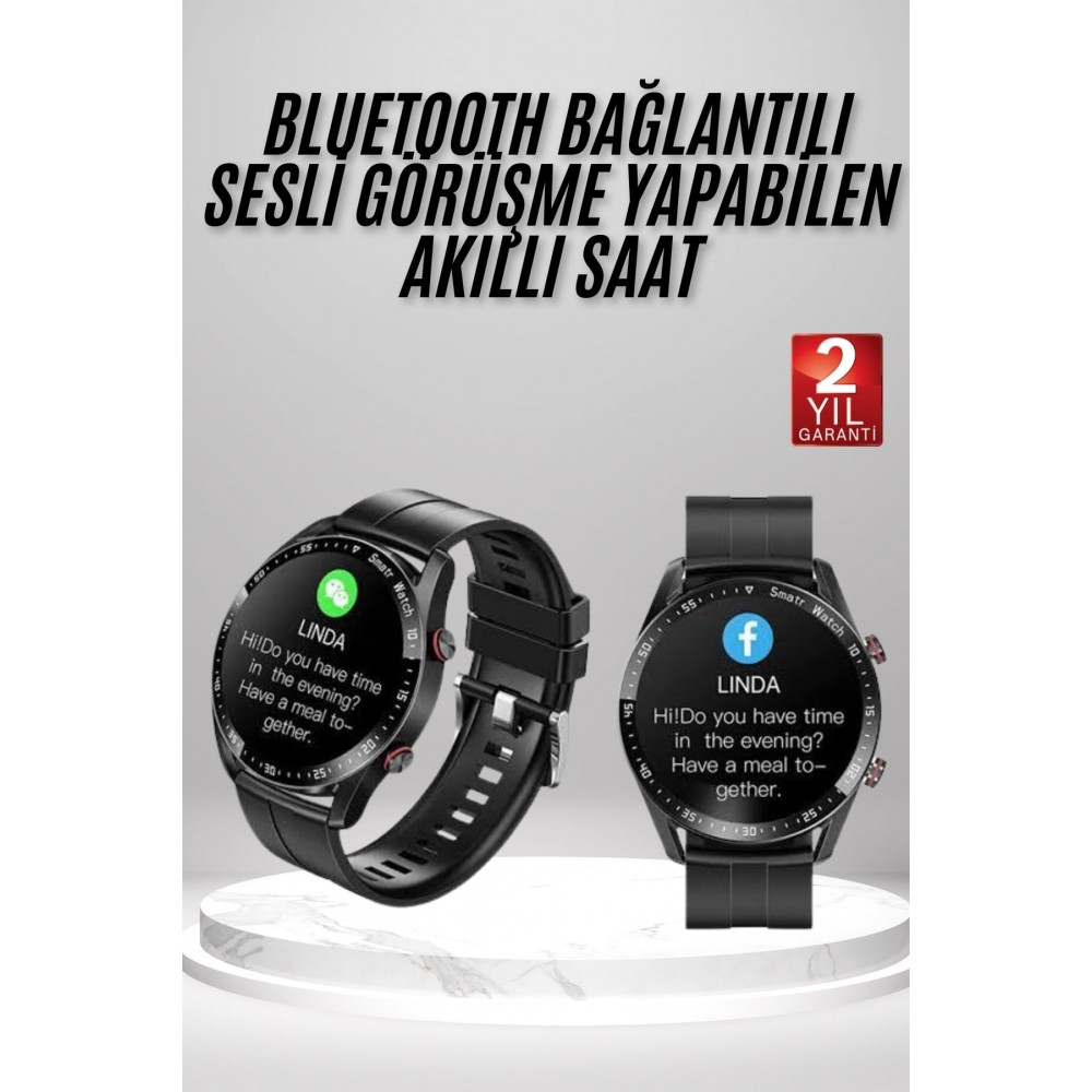 Yeni Model Akıllı Saat GPS Uyumlu Uyku ve Sağlık Takibi Sesli Görüşme