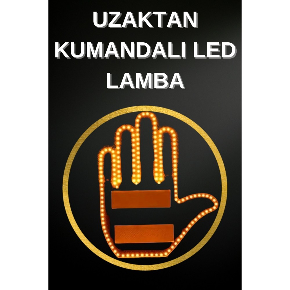 Led Işık El İşareti Araç Camı İçin Uzaktan Kumandalı